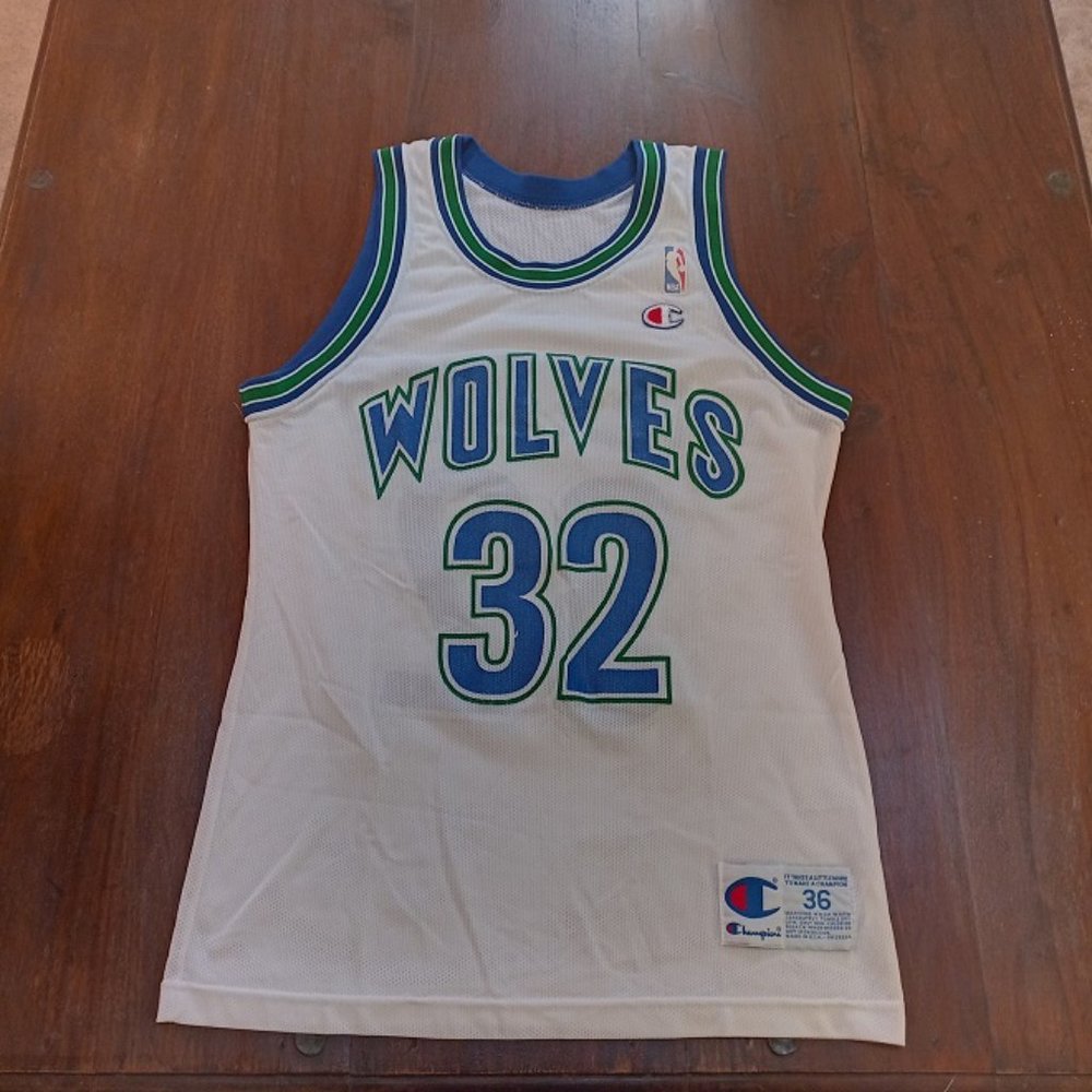 Champion Christian Laettner Minnesota Timberwolves Basketball Jersey Small 36